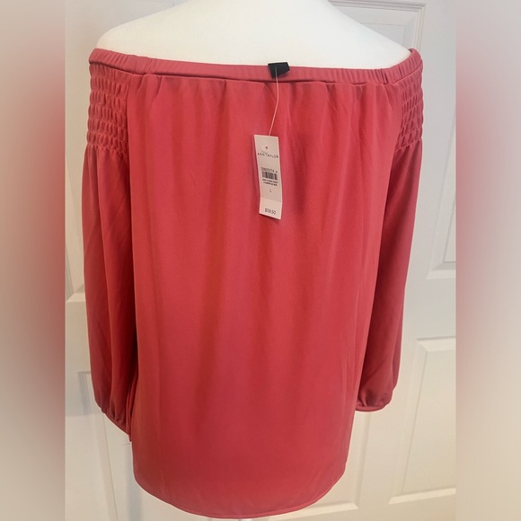 Ann Taylor Off the Shoulder Blouse Size L NWT - Picture 4 of 5